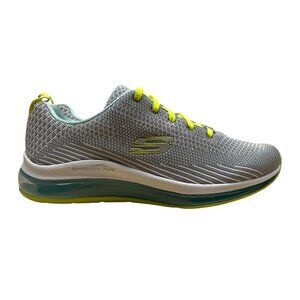 Skechers Women’s Gray & Neon Yellow Memory Foam Skech-Air Training Shoes Size 9